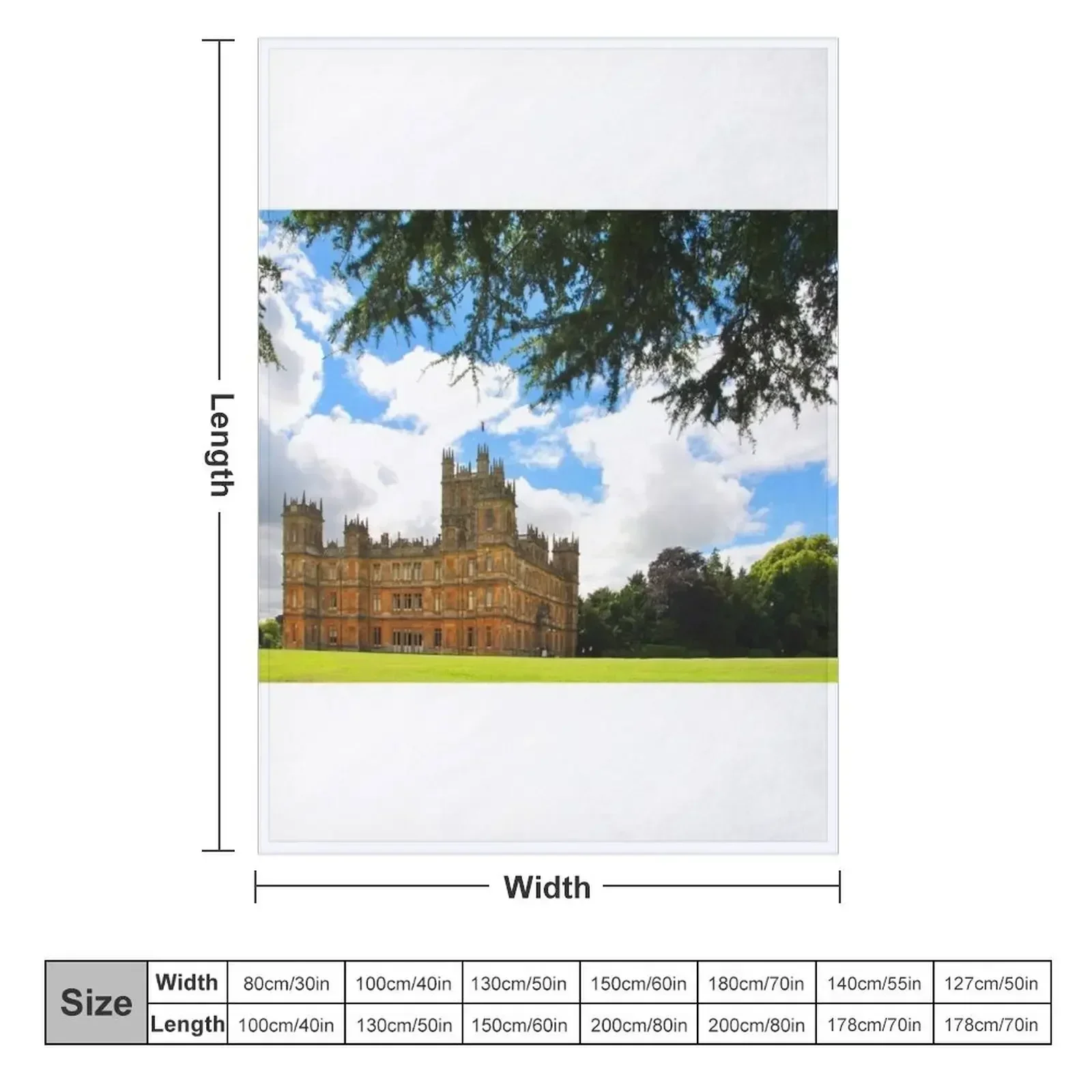 Highclere Castle Downton Abbey Hampshire England Throw Blanket funny gift Personalized Gift halloween Blankets