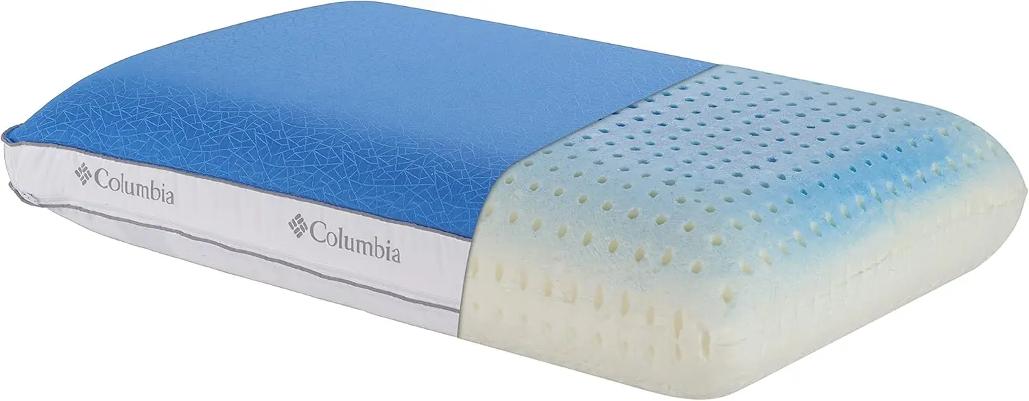

Cooling Gel Memory Foam Pillow - Comfortable and Supportive with Cooling & Breathable Features - Removable Washable Cover, Queen