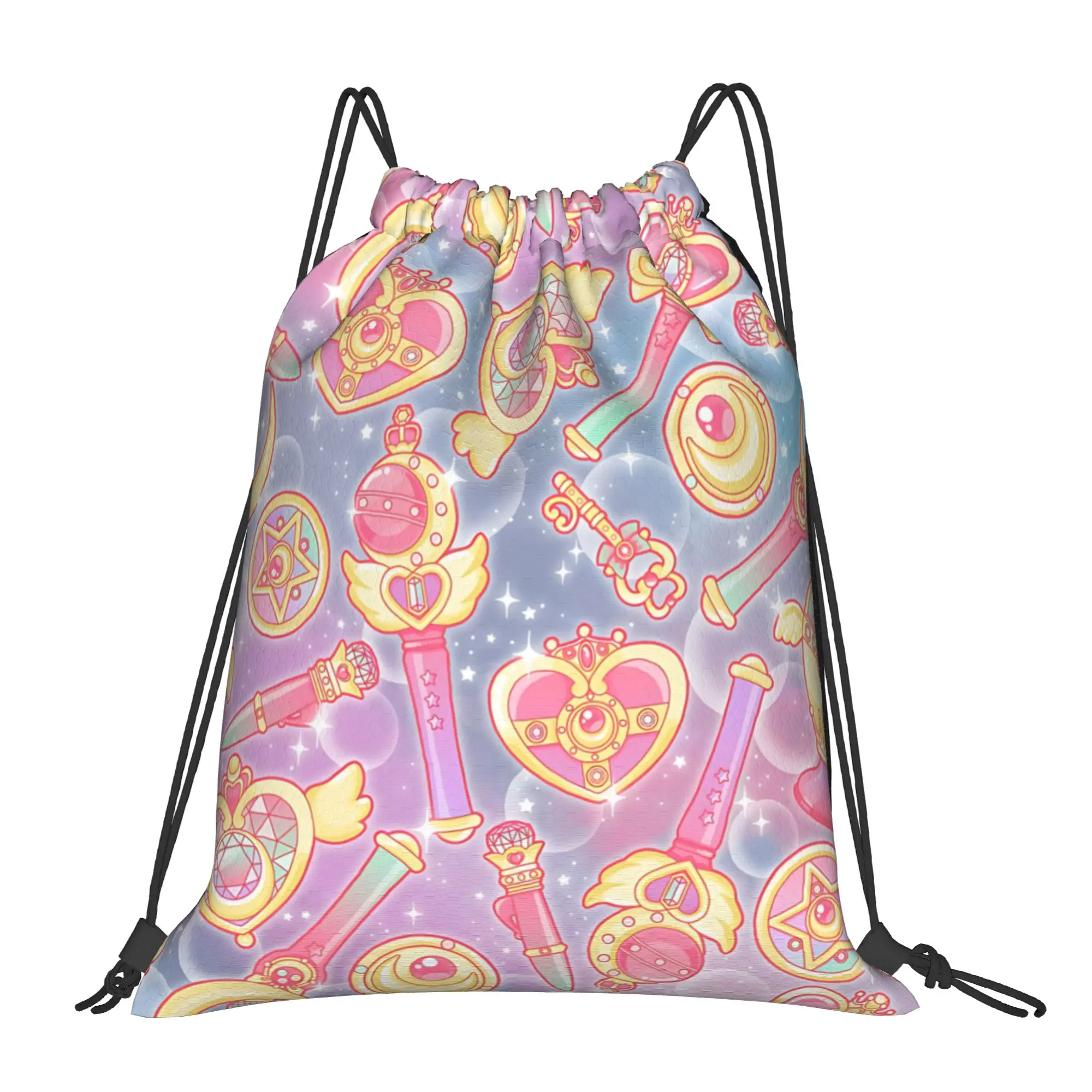 1 pc Anime Design Sailor Moon Kawaii Drawstring Bags School Shoe Clothes Storage Multi-function Teen Portable