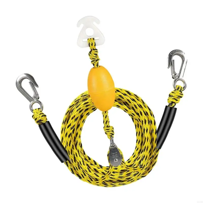17FT Heavy Duty Doppel Haken Zugseil Zugband Abschleppseil Abschleppschnur mit Schaumstoffen Schwimmer für Wassersport und 69HD – Detail 2
