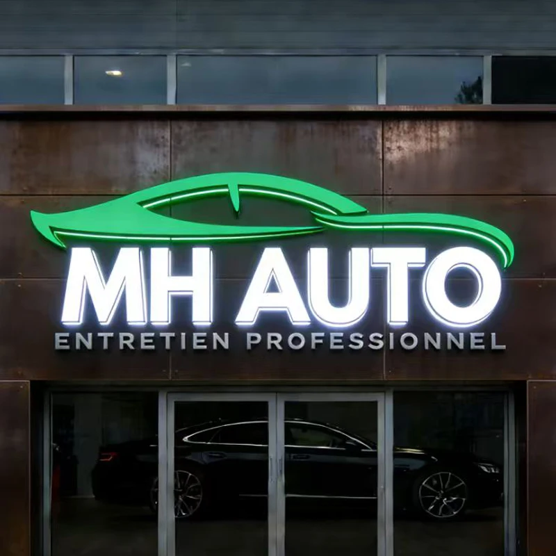 

Изготовленный на заказ бизнес-вывеска, большой логотип с подсветкой, металлическая 3D светодиодная буква, прочная светодиодная подсветка, вывеска, имя, голова двери магазина на открытом воздухе