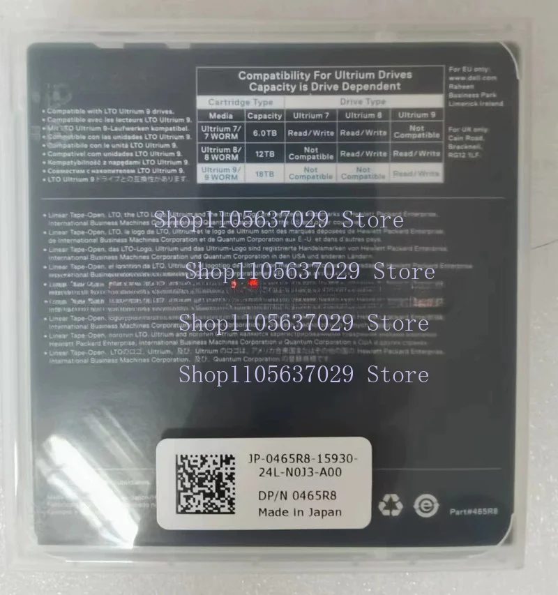 1PCS FOR Dell DELL LTO9 Ultrium 9 Magnetic Tape  0465R8  18TB - 45TB Tape