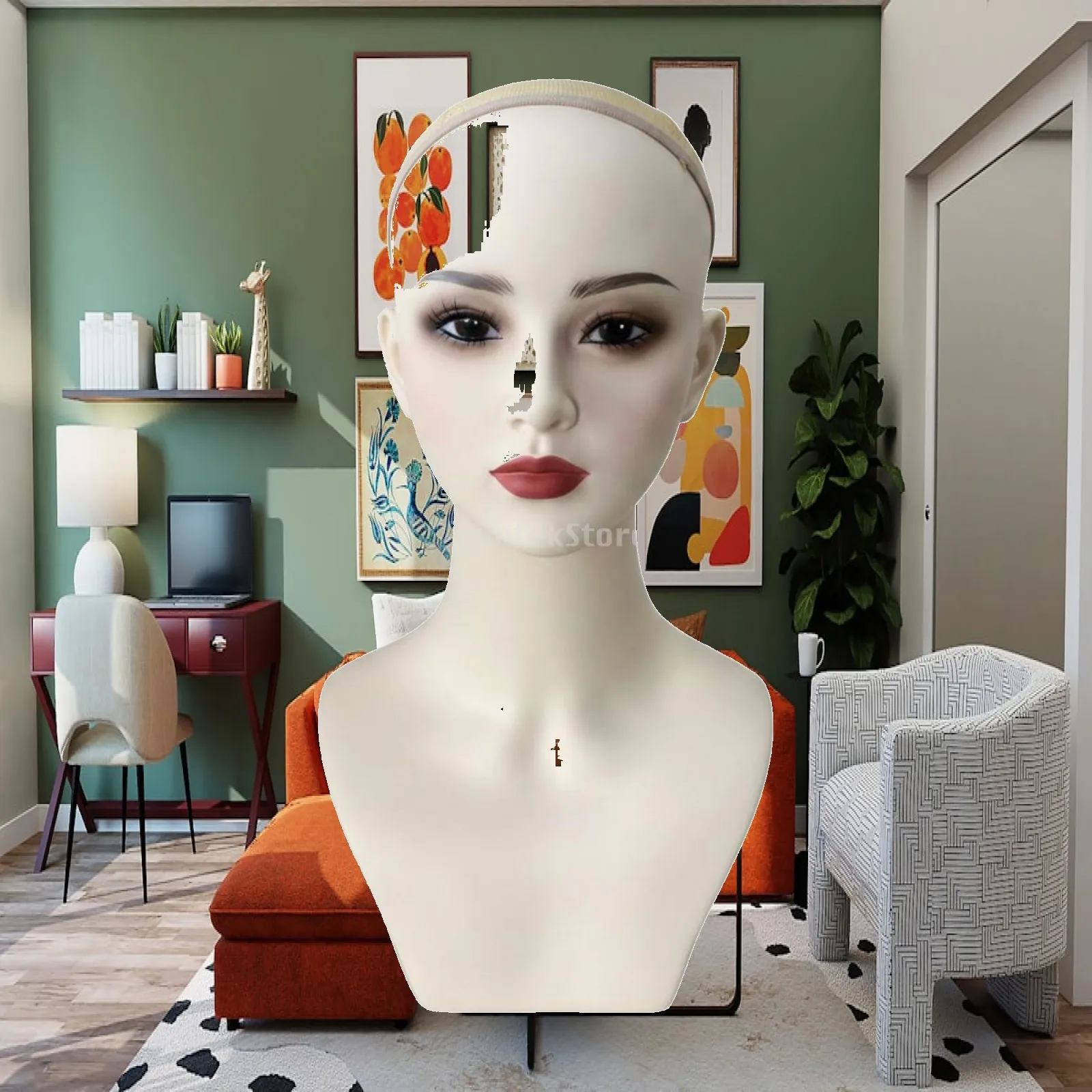 Hairpiece Mannequin Head Easy to Use Female Mannequin Head Lightweight for Photo