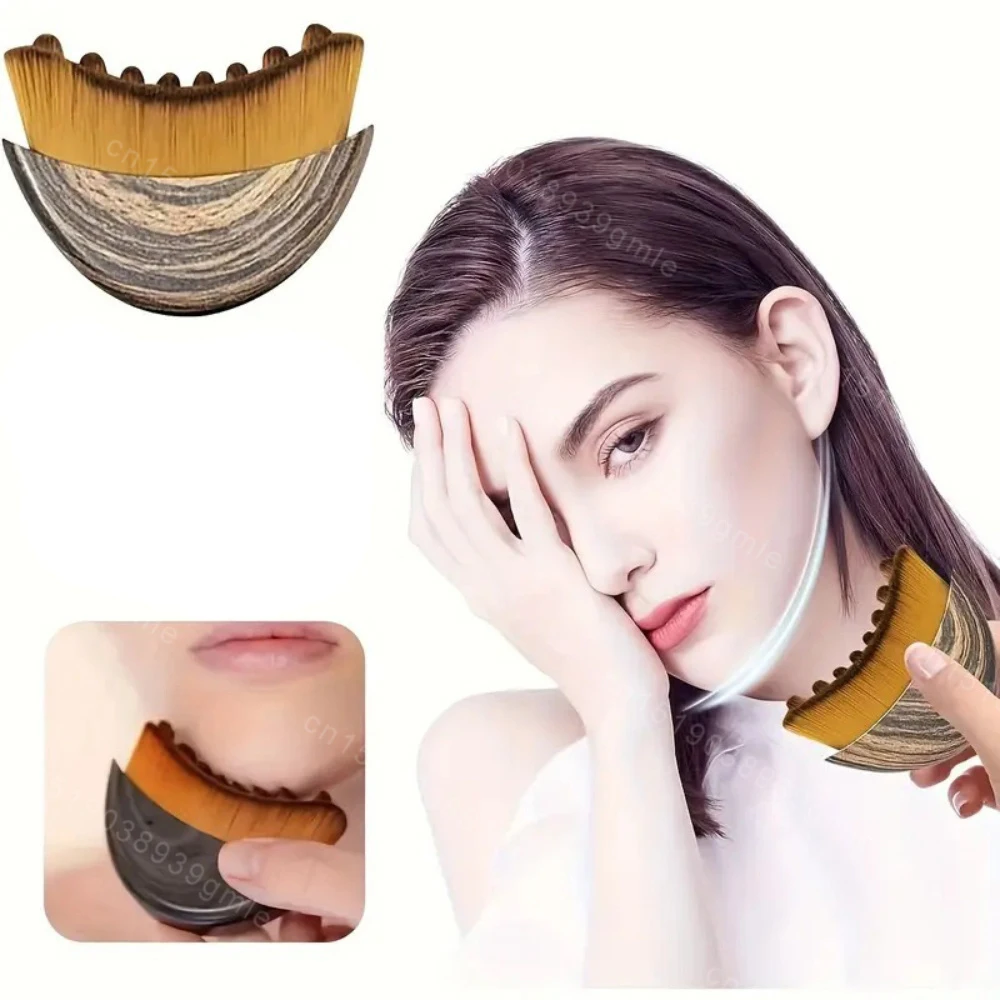 Lymphatic Contour Face Brush Chin&Jawline Sculpting Drainage Massager for Face Ergonomically Face Chin Skin Sculpting Tool Detox