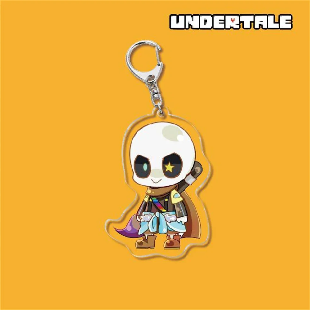 Q Edition Anime Undertale Sans Flowey Papyrus Asriel Portachiavi Gioco Portachiavi Ciondolo Distintivo del fumetto Accessori Cosplay Regali