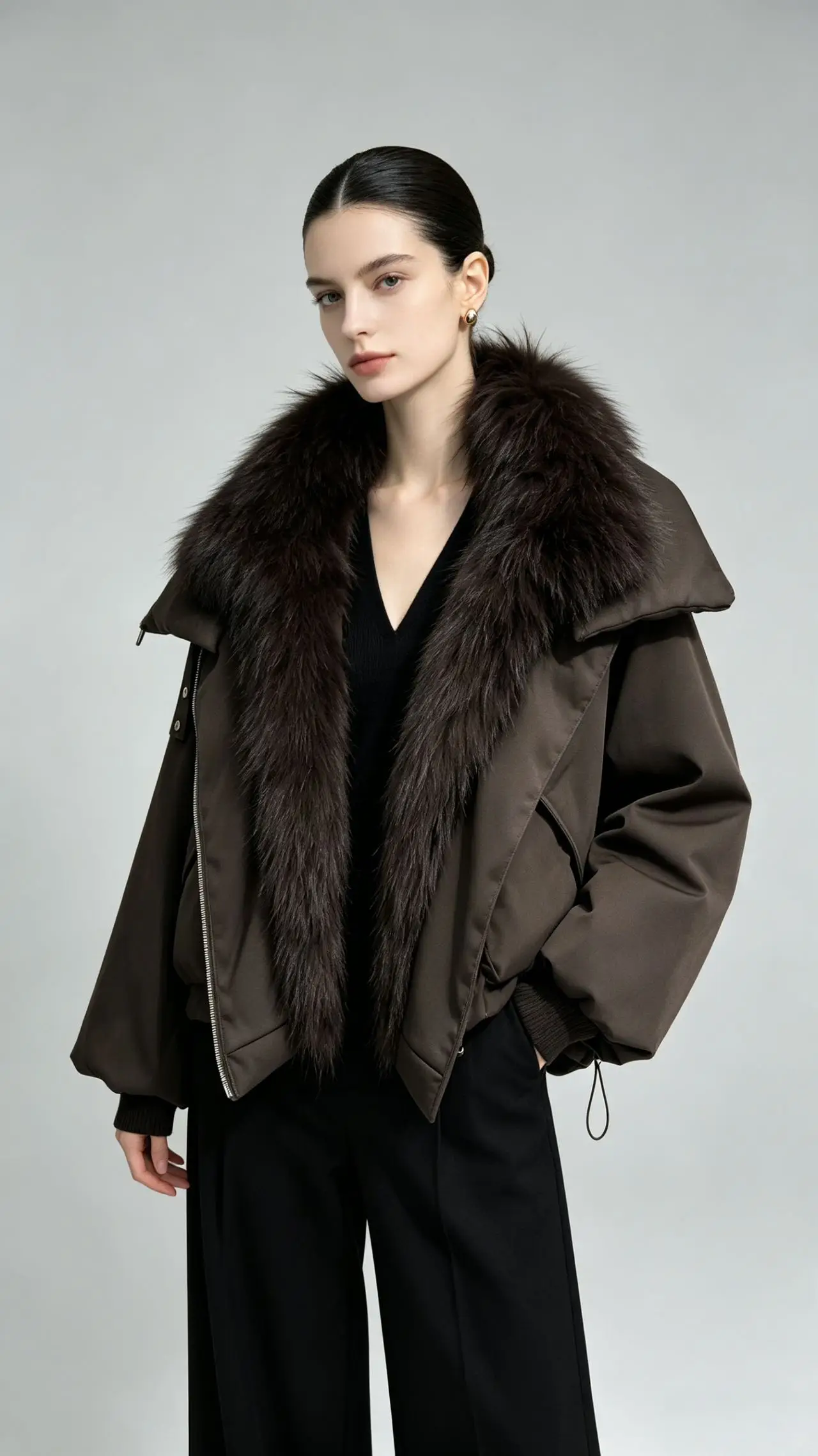 Lagabogy 2026 New Winter Jacket Women Large Real Fox Fur Collar Puffer Jacket Loose Warm Parkas Female 90% White Duck Down Coats
