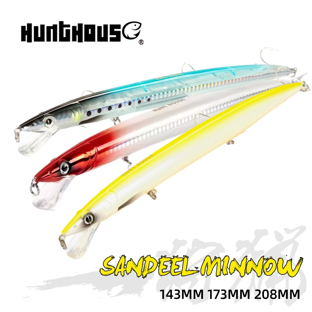 

Hunthouse 3 PCS Sandeel Minnow Lures 143/173/208mm 14/23/33g Artificial Jerkbait Wobbler Long Casting Stickbait Trout Pesca Fish