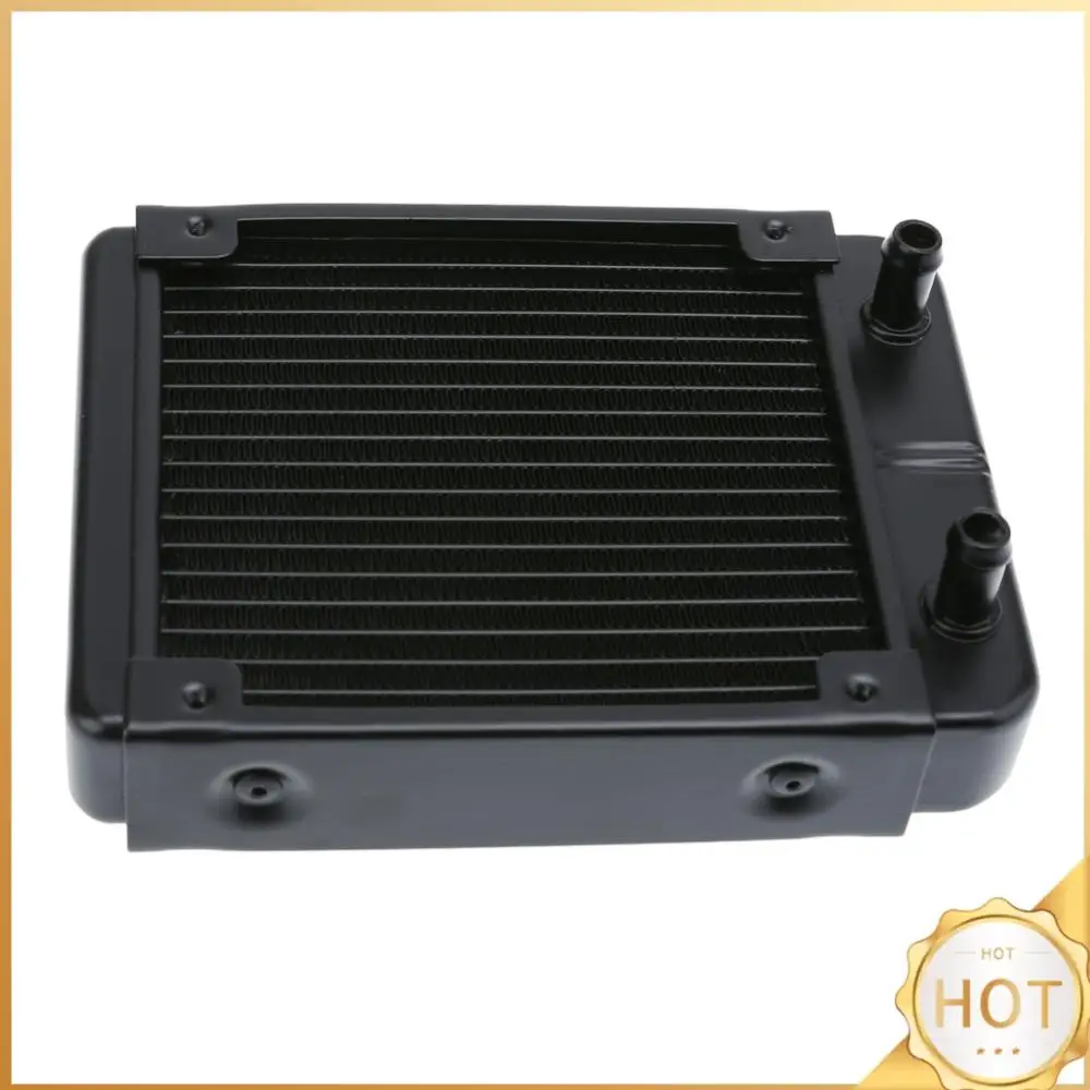 

1Pc 120mm 18 Tubes Aluminum Computer Water Cooling Radiator Heat Sink Part