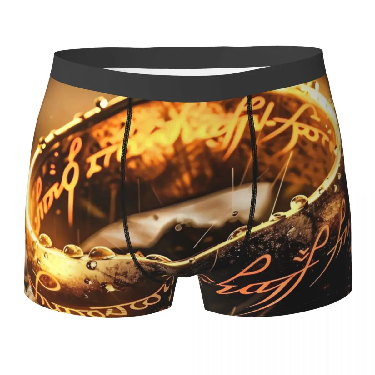 

L-Lord Of The Rings Underwear Movie Men Boxer Brief Cute Trunk Trenky Print Plus Size Panties