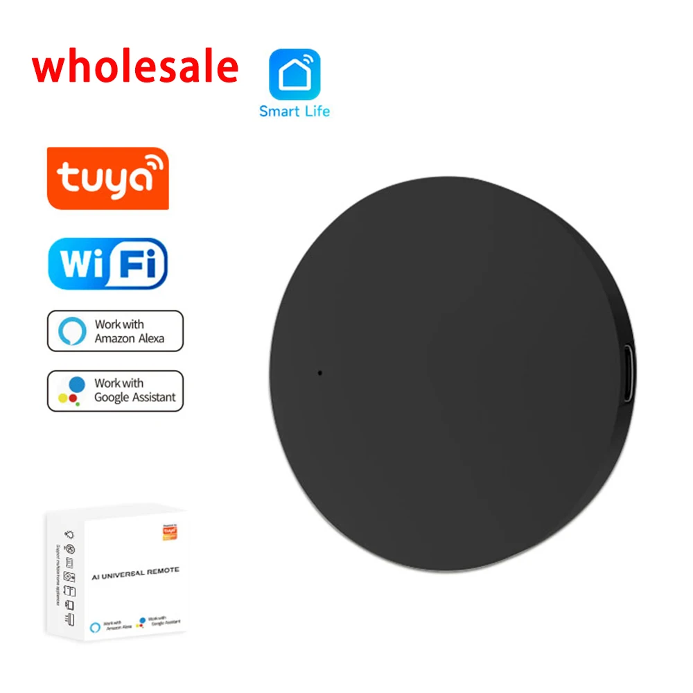 Wholesale Tuya WiFi IR Remote Control Smart Universal Infrared Smart Home Control for TV DVD AUD AC Works with Alexa Google Home