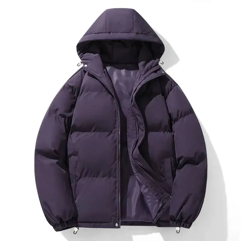Men New Thick Warm Coats Trendy Hooded Windproof Parkas Men's Winter Casual Cotton-Padded Jacket Bread Jackets