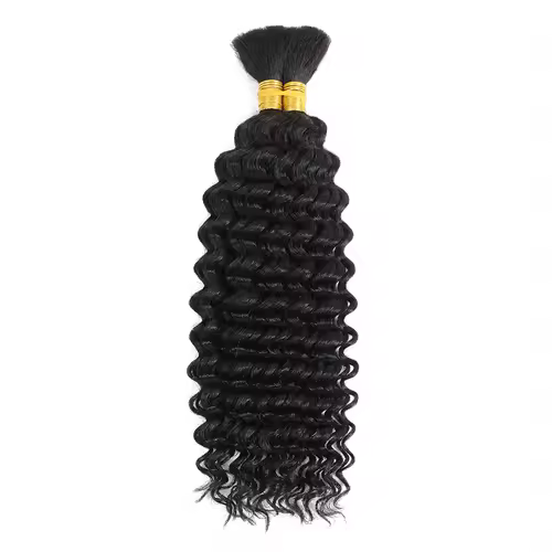 Human Braiding Hair Deep Wave Bulk for Braiding No Weft Deep Curly Braiding Hair for Boho Braids Brazilian Virgin Human Hair - Image 16