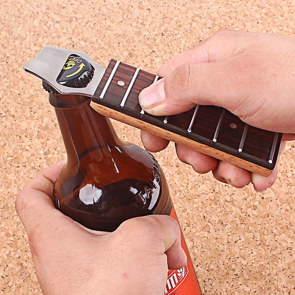 

Creative Music Guitar Bottle Opener Magnetic Non-Slip Design Portable Stainless Steel Kitchen Accessories for Beer Lovers