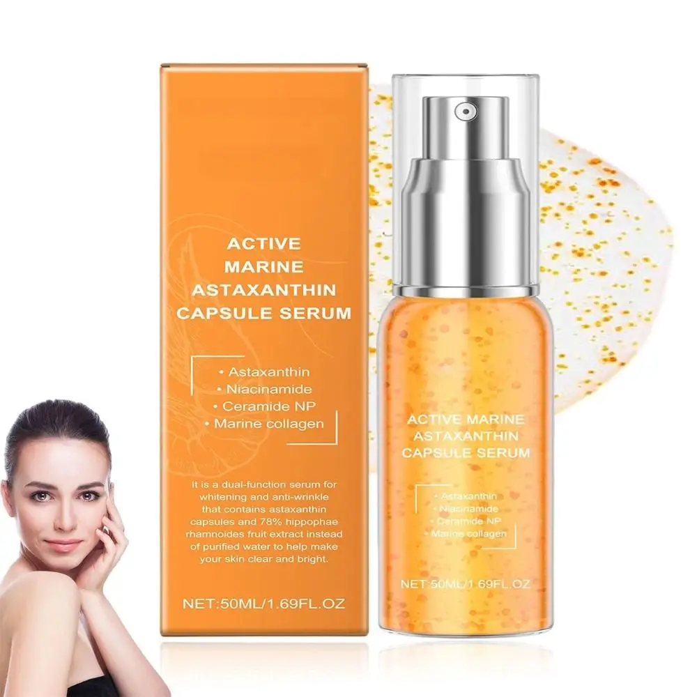 50ml Active Marine Astaxanthin Capsule Serum Astaxanthin Capsule Hydration Face Serum Hydrating Vitalizing Face Lotion