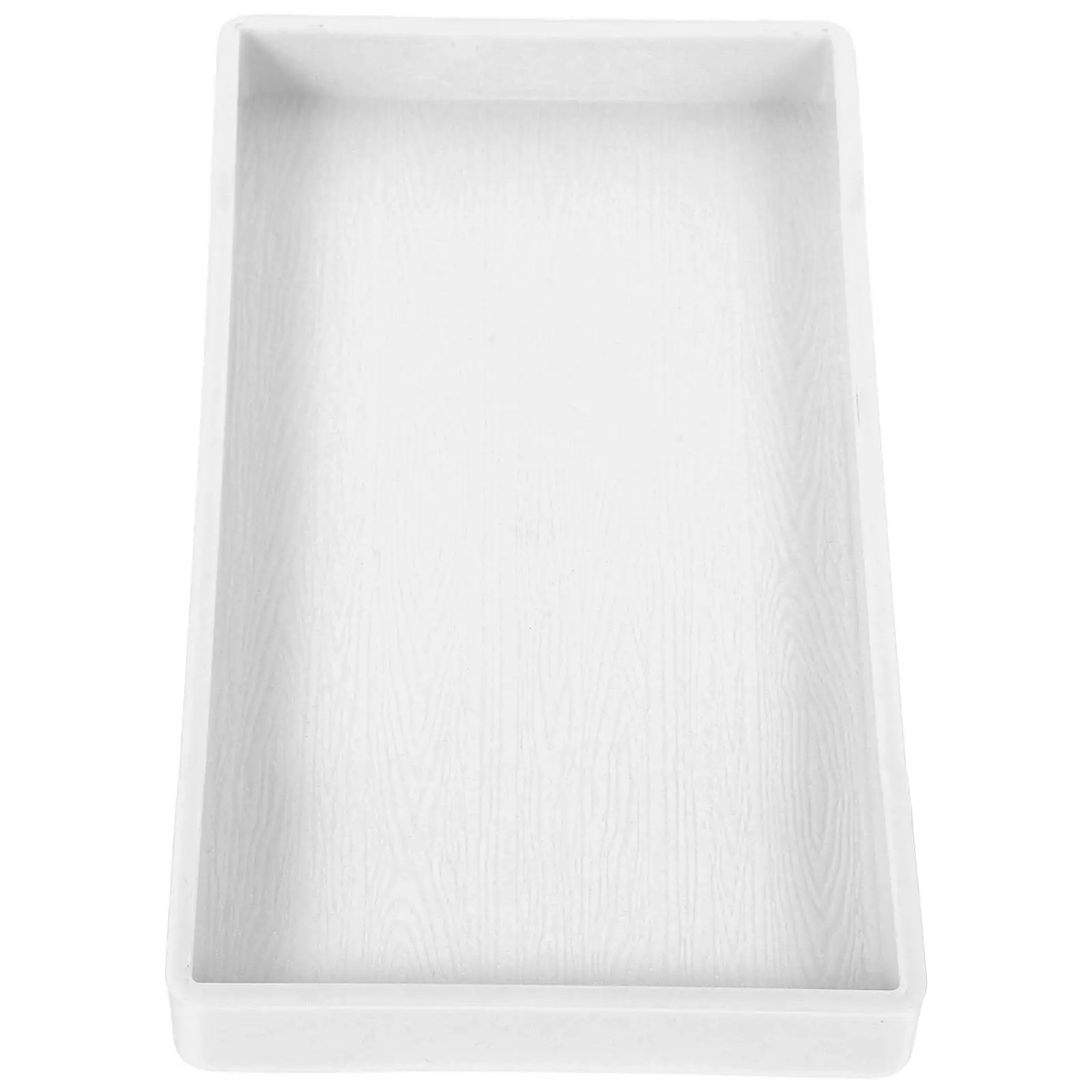 Bathroom Counter Tray Thickened White Wood Grain Rectangle Plate for Toiletries Jewelry Towel Storage Bathroom Vanity Tray