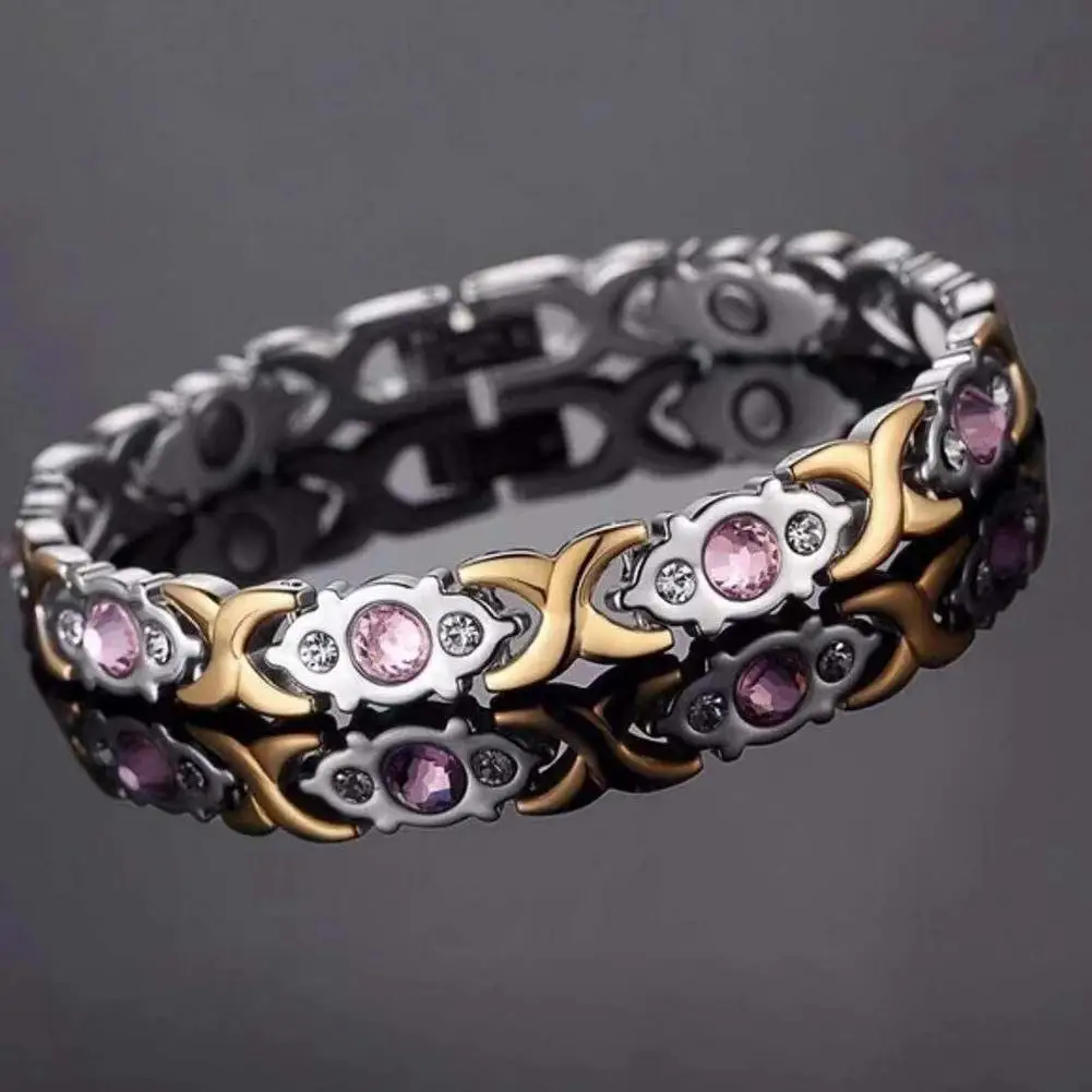 Magnetic Lymphatic Drainage Bracelet for Men Women Zircon Magnetic Therapy Bracelet Lymphatic Detox Health Care Slimming Bracele