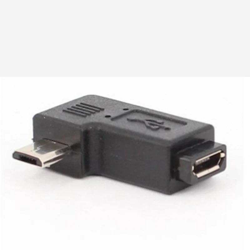 90 degree left bend MICRO USB revolution MICRO USB female adapter extension head USB adapter connector charging data D4