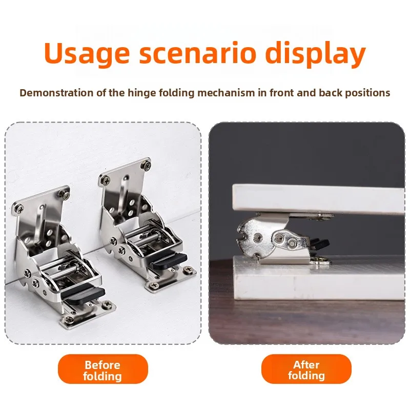 90‑Degree Self‑Locking Folding Hinge, High‑Load‑Bearing Multi‑Angle Thickened Folding Hinge Table Leg Hardware