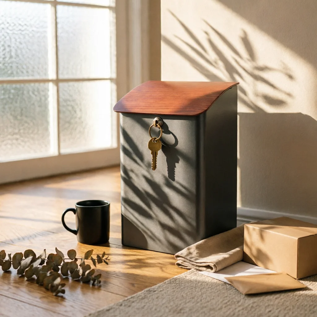 Anti Theft Parcel Box Large Capacity Outdoor Parcel Mailbox Anti Theft Mailbox Waterproof Mail Storage Rustproof for Front Gate