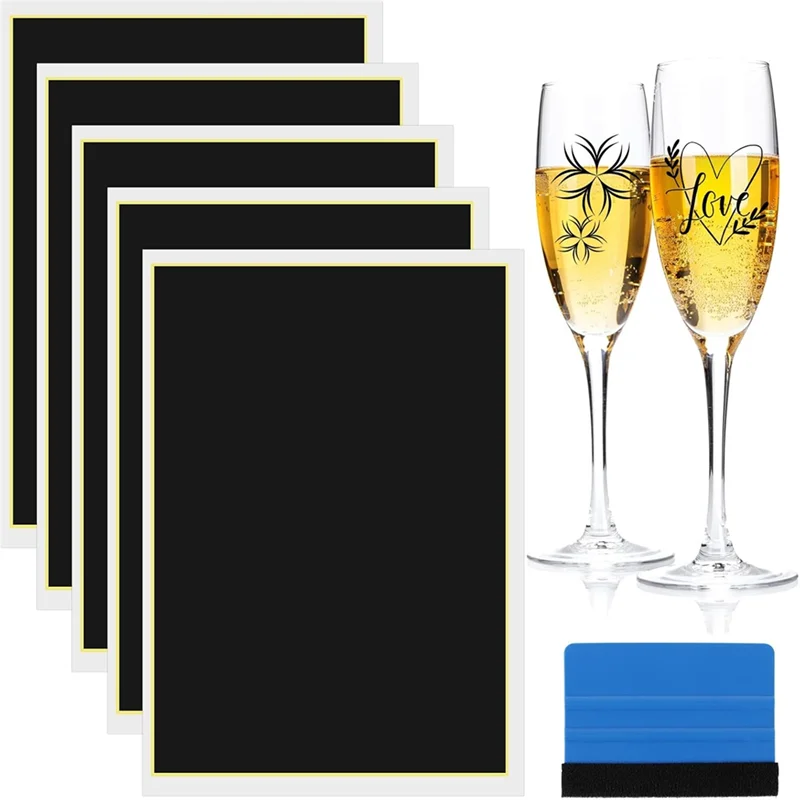 AT82-Easy To Cut Engraving Test Focus Paper- 5 Pcs Engraving Marking Paper Material For Glass Resin Crafts
