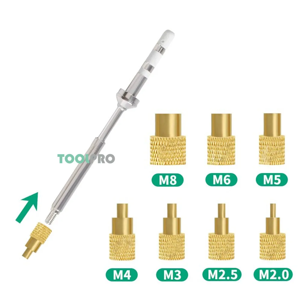 TS100 Hot Melt Nozzle Head 3D Printer Accessory  Hot Melt Soldering Iron Accessory Embedding Brass Implant Machine