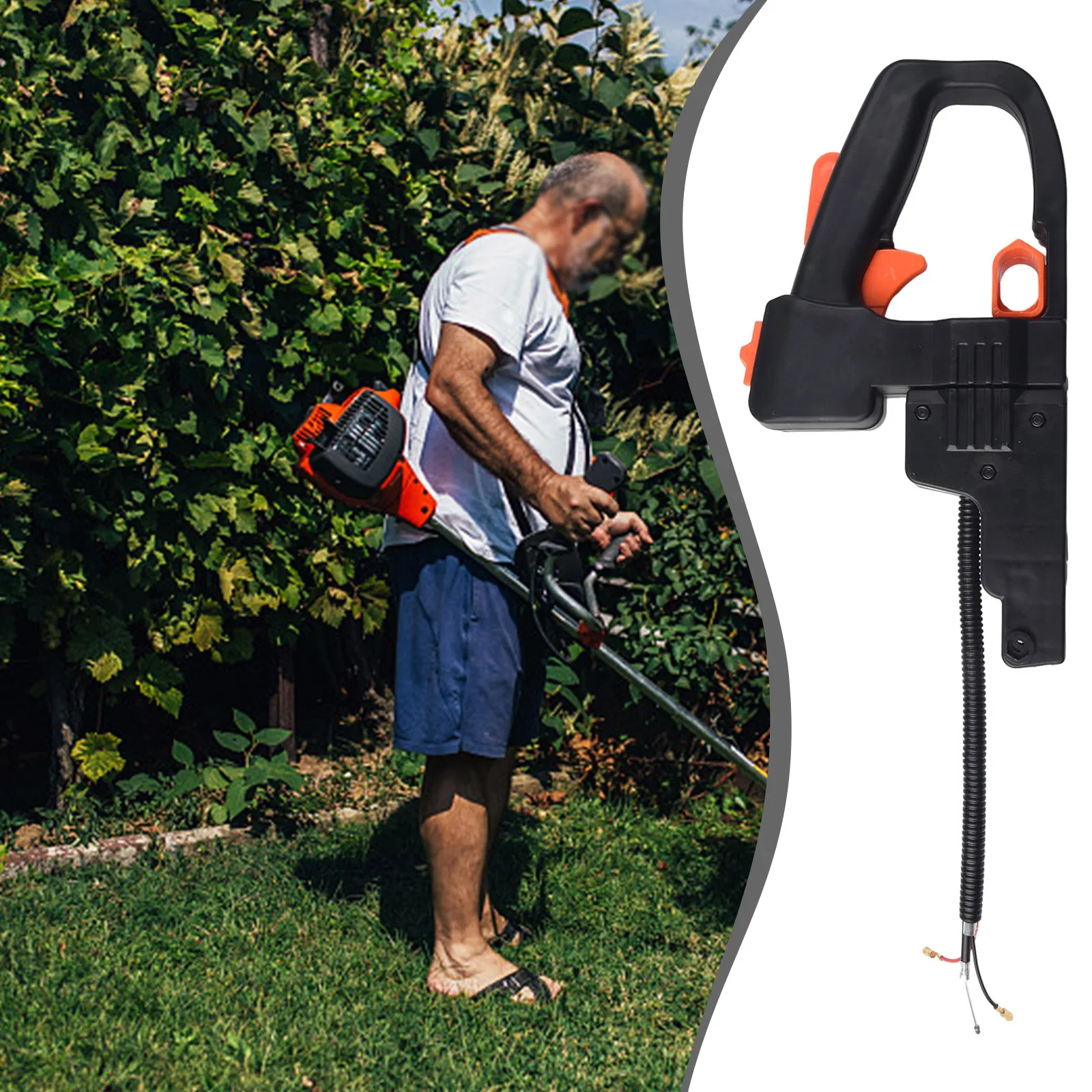 Replacement Throttle Handle for Atika HB 60 N For Petrol Hedge Trimmers Alloy and Industrial Plastic OEM Compatible