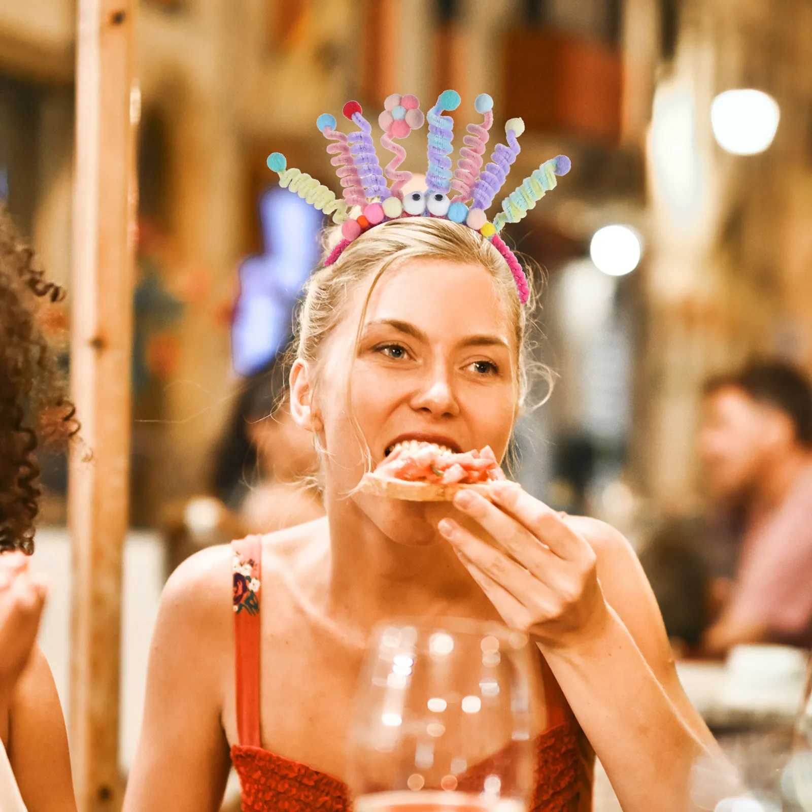 

2Pcs Eyeball Headband Funny Bopper Hairbands Spring Festival Wearable Comfortable Non-Slip Party Accessory for Women Birthday