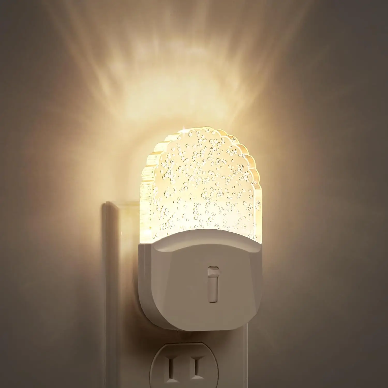 

LED Night Light [2 Pack] with Auto Dusk to Dawn Sensor, Adjustable Brightness, Soft White 3000K for Kids, Bathroom, Bedroom