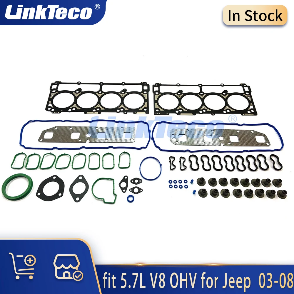 

Детали двигателя, комплект прокладок головки блока цилиндров, подходит для Chrysler 300C Dodge RAM Jeep GRAND CHEROKEE HEMI V8 OHV VIN 2 5,7 л 03-08