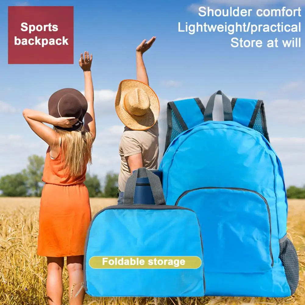 กระเป๋าเป้สะพายหลังแบบพับได้น้ําหนักเบากระเป๋าเป้สะพายหลังเดินทางกันน้ําพร้อมกระเป๋าหลายช่องสําหรับปีนเขาเดินป่า Unisex College Business Daypack