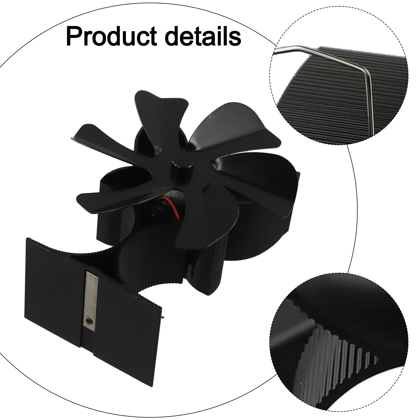 6 شفرات مروحة الموقد مروحة بأكسيد الألومنيوم البناء عالية الكفاءة دوران الهواء تحسين تدفق الهواء الساخن لموقد الفحم #3