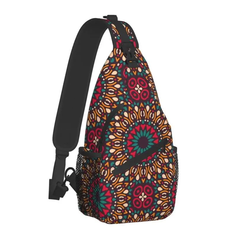 Kitenge Ankara Sling Túi Dành Cho Nam Châu Phi Bộ Lạc Nghệ Thuật Dân Tộc Hoa Văn Đeo Vai Đeo Chéo Ngực Ba Lô Du Lịch Ba Lô Đi Bộ Đường Dài Daypack