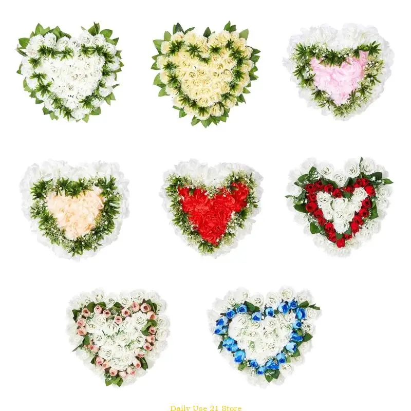 

Heart Shaped Flower Bouquets Decorations for Wedding Centerpieces, Photo Props