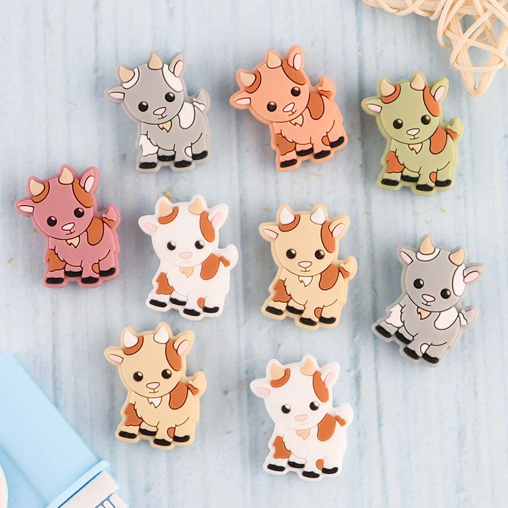 5/10 قطعة سيليكون الأغنام الصغيرة البؤري الخرز لصنع المجوهرات عقد دي اي واي سوار أقراط المفاتيح الخ اكسسوارات