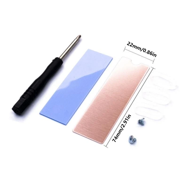 Disipador calor metal para M.2 2280 SSD en computadora portátil para aumentar las longevidades los enfriadores .066a