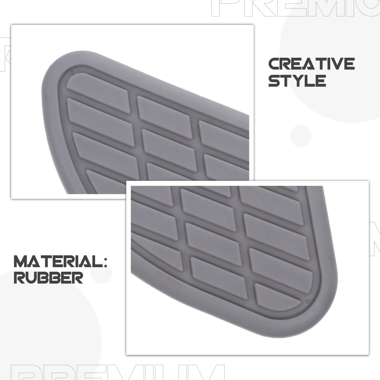 2Pcs Retro Motorcycle Gas Tank Pad Stickers Rubber Side Protector Stickers Uv Resistant Fuel Tank Side Covers Universal Fit