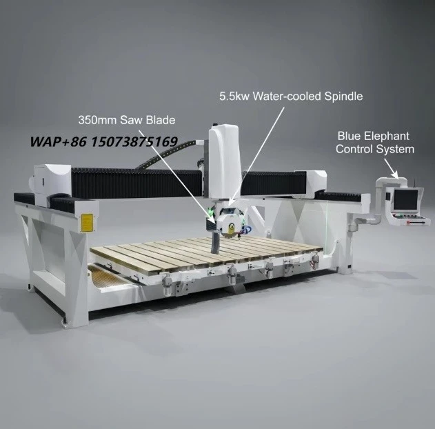 Blue Elephant CNC 4+1-axis Stone Bridge Cutter Multi-angle Stone Cutting Machine for Processing Kitchen and Bathroom Worktops