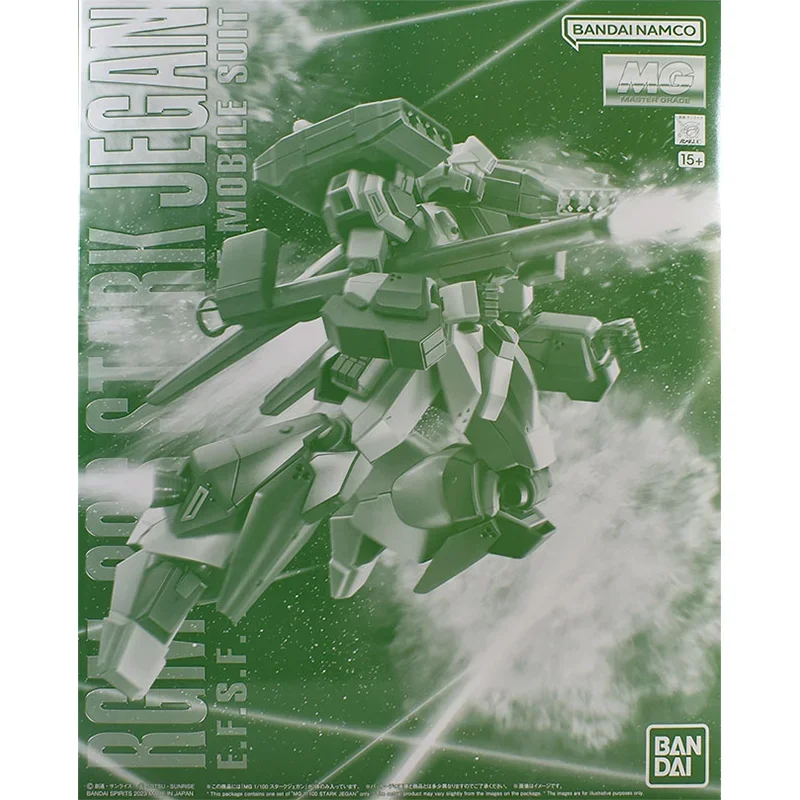 Bandai Original GUNDAM Anime Model MG 1/100 RGM-89S STARK JEGAN Action Figure Assembly Model PB Limited Toys Gifts for Children