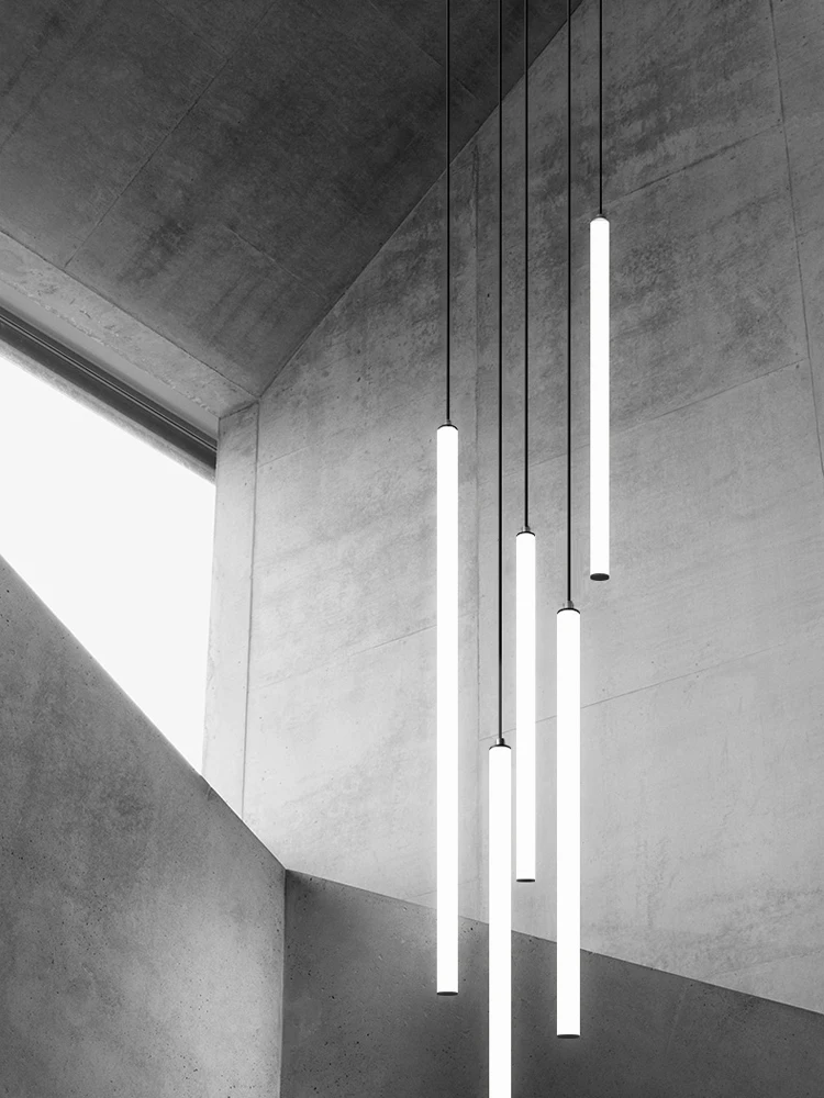 Art Deco White Sword Minimalism Lustre Hanging Lamps Pendant Light Suspension Luminaire Lampen For Staircase Living Room