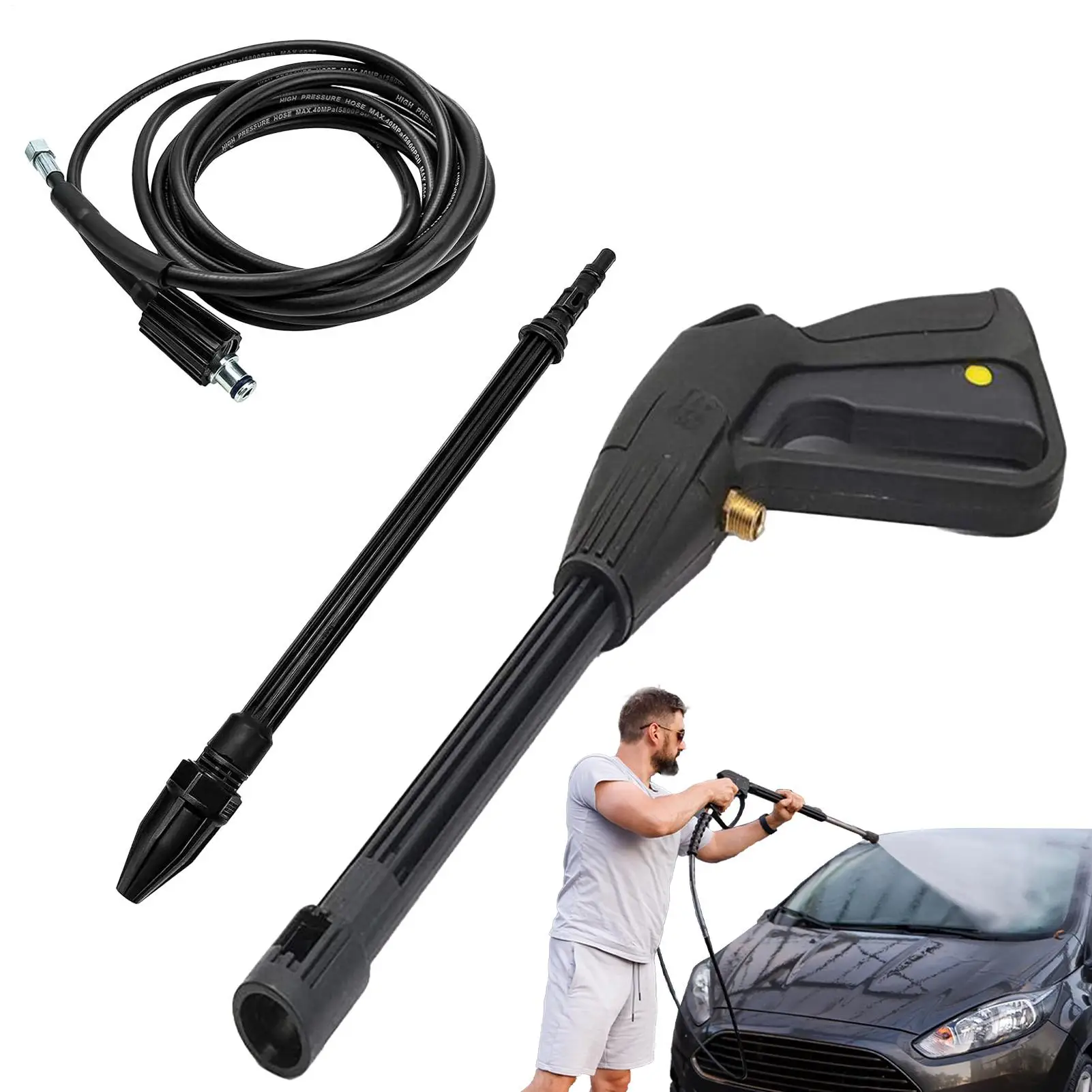 Car Washer Spray Guns Lance Nozzle High Pressure Washer Jet Water Guns Wand Tip Car Clean Pressure Guns for Car Window Glass