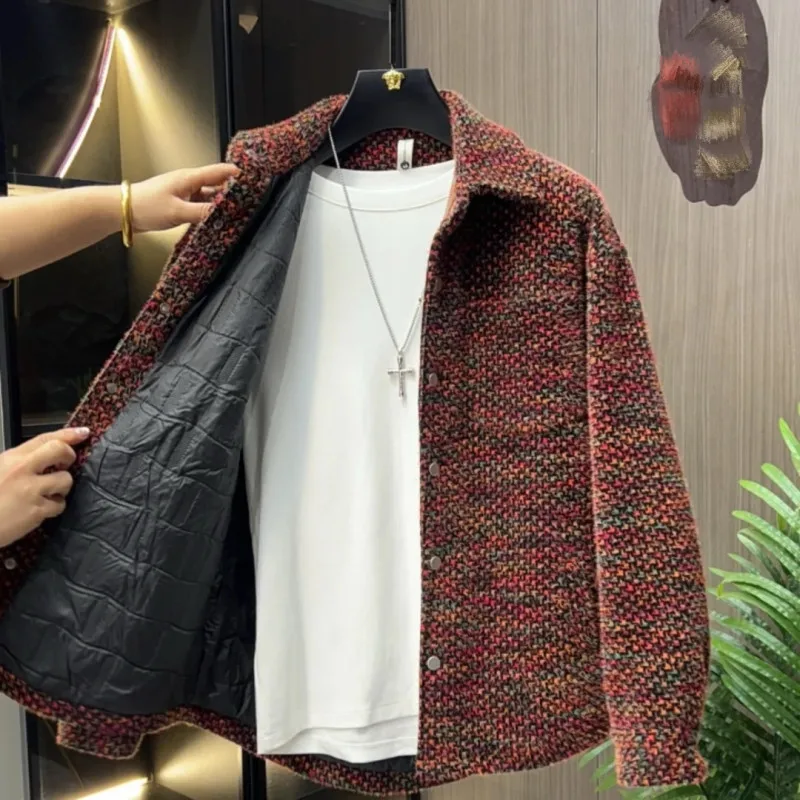 

Утепленная хлопковая куртка для мужчин: теплая, с высоким содержанием хлопка, модная, дышащая, молодежная, приталенного кроя.