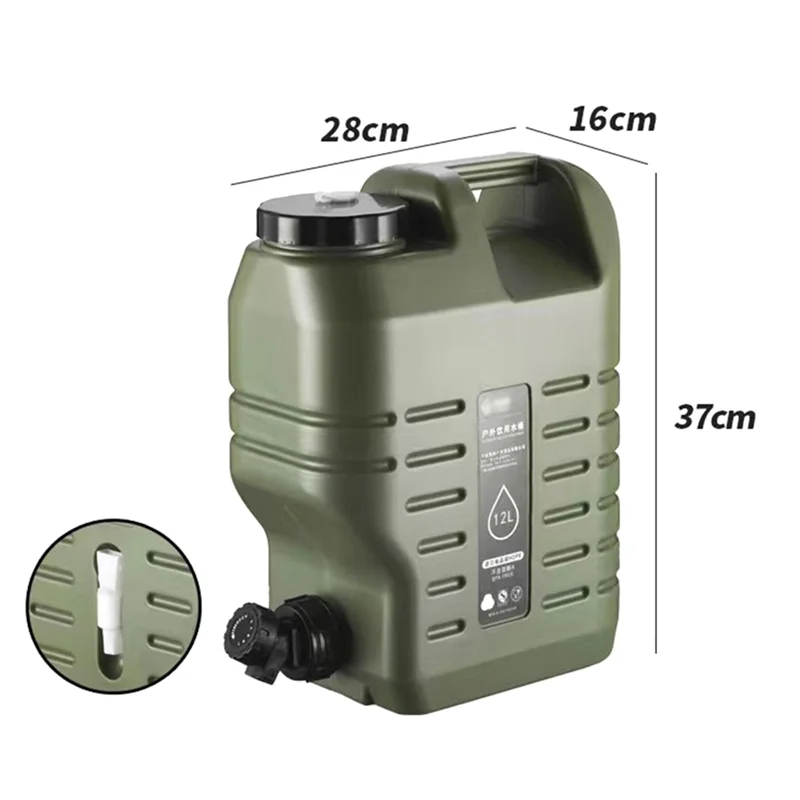 Camping Water Container with Spigot, Water Bucket Portable Water Tank for Hiking Picnic BBQ, Emergency Water Jug