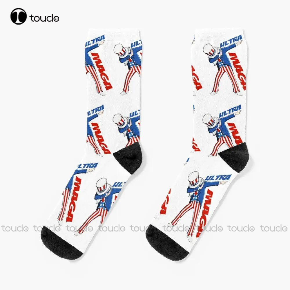 Ultra Maga And Proud Of It Socks White High Socks Personalized Custom Unisex Adult Teen Youth Socks Custom Gift New Popular