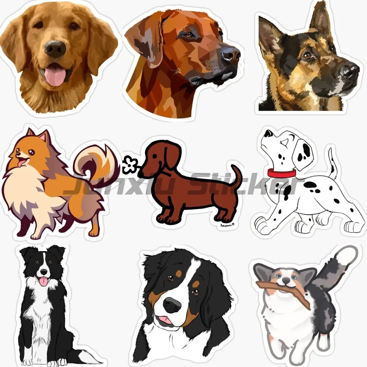 

Cute Dog Photo Terrier Cartoon Stickers Racing Laptop Trunk Wall Window Motorcycle Refrigerator Decoration Car Accsesories Decal