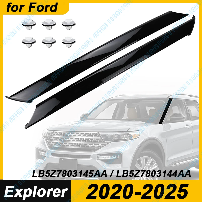 for Ford 2020-2025 Explorer Police Interceptor Utility Windshield Trim Molding Left: LB5Z-7803145-AA, Right: LB5Z-7803144-AA
