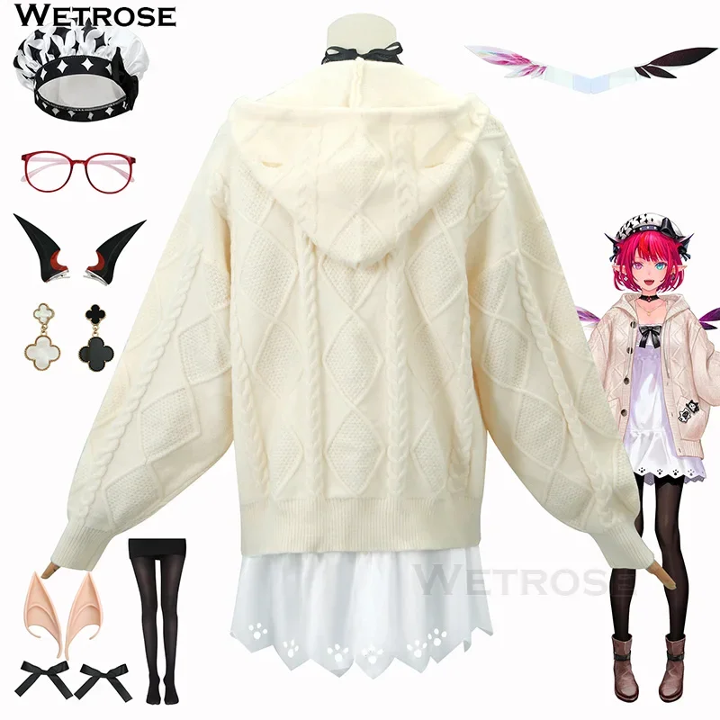 【Wetrose】In Stock IRyS Cosplay Costume 2023 Autumn New Casual Outfit Hololive Hope EN Holo Vtuber Red Bob Hair Full Set