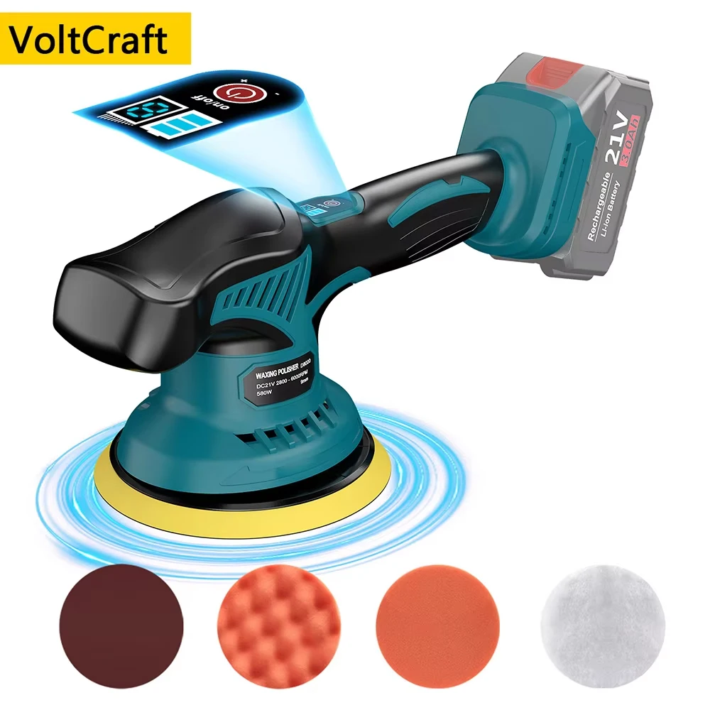 

Electric Car Polisher 150mm 8 Gears Cordless Polisher Polisher Digital Display Automobile Car Polishing Machine For Makita 18v