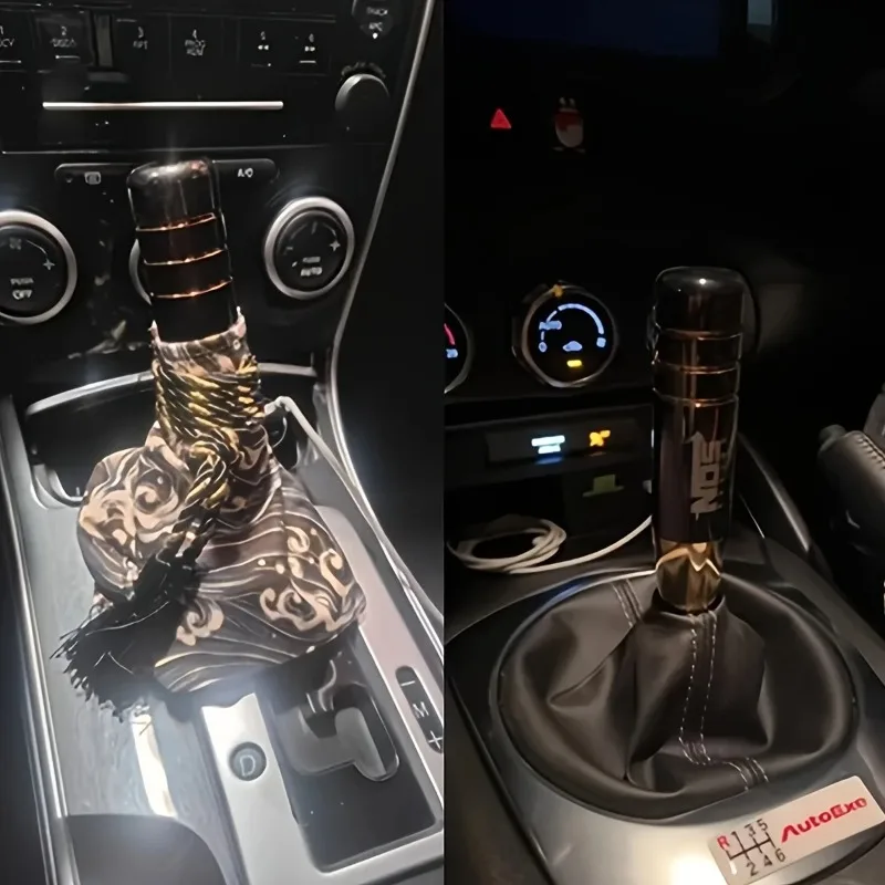 5.12インチ アルミニウム合金 JDMスタイル シフトノブ - マニュアルおよびオートマチックトランスミッション車両に適しています（エルゴン1PC付き）