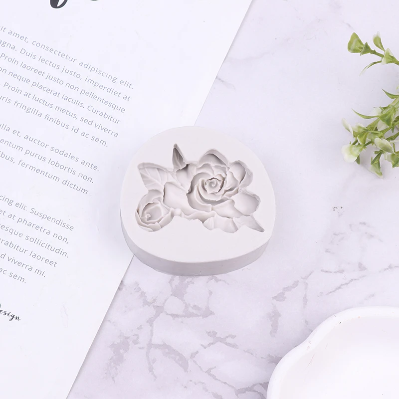 1Pc Flower Shape Silicone Mold DIY Gardenia Plumeria Rubra Cake Soap Fondant Molds Jelly Candy Chocolate Decoration Tool