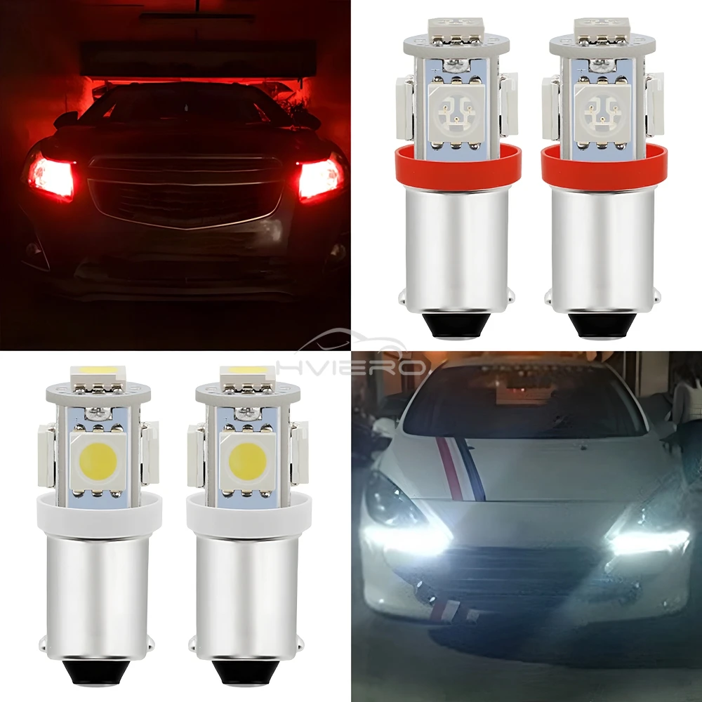1/2/4/5/10Pcs BA9S 5SMD 5050 Car Side Marker Lamp White Red Auto Led Bulb Brake Turn Signal Wedge Dome Reading Light Waterproof